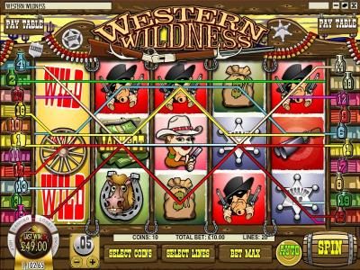 another multiple winning paylines triggering a $49 jackpot