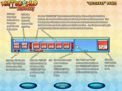 Quickbet Panel layout and description