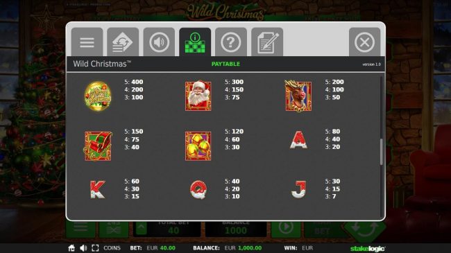 High value slot game symbols paytable