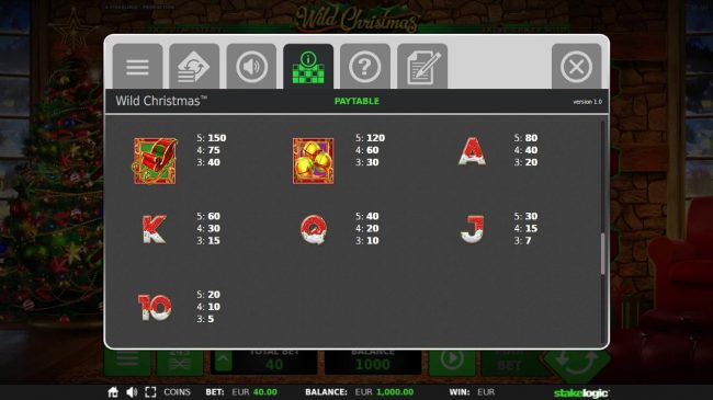 Low value game symbols paytable