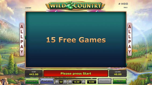 15 free games awarded