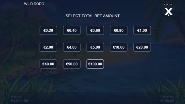 Select Total Bet Amount