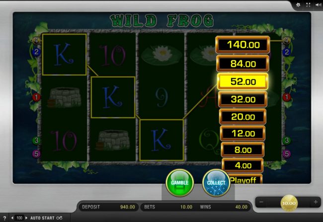 Ladder Gamble Feature Game Board