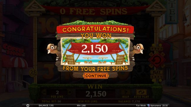 Total Free Spins Payout