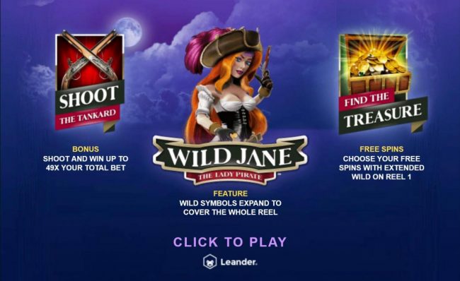 Game features include: Shoot the Tankard Bonus, Expanding Wilds and Free Spins.