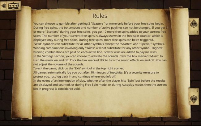 Scatter and Free Games Rules