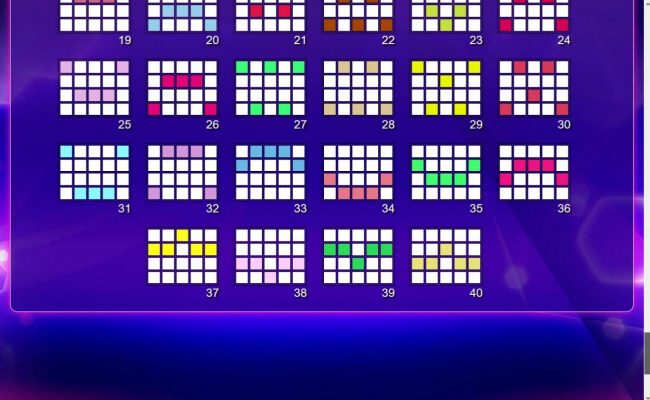 Payline Diagrams 25 - 40