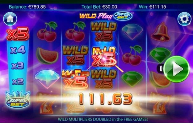 Wild multipliers triggers a big win during the free spins feature.
