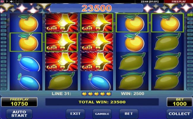 A 23500 coin jackpot win