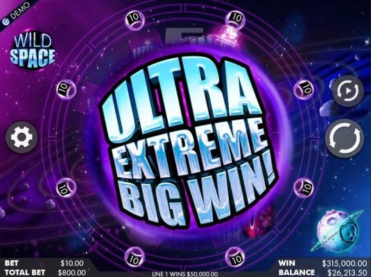 An ultre extreme big win triggered.