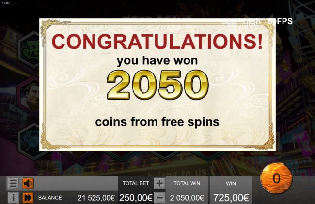 Total Free Spins Payout