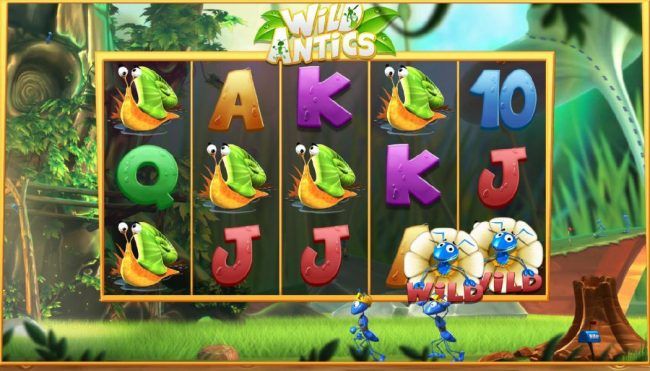 Symbols are randomly replaced with wild symbols during feature.