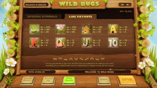 slot game symbols paytable and payline diagrams