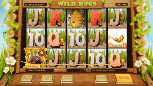 here is an example of a sticky wild locked for 6 spins