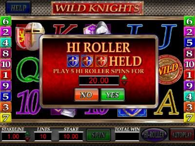 Play the Hi Roller Feature for increased chance of winning.