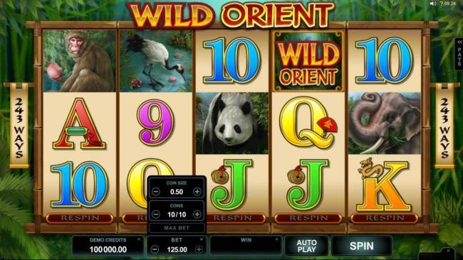 The bet level can be easliy adjusted by clicking on the BET and selecting from one of the available coin options listed.