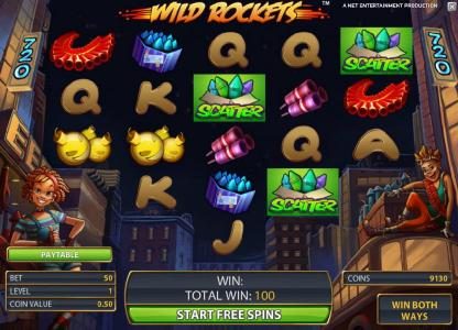 free spins bonus feature game board