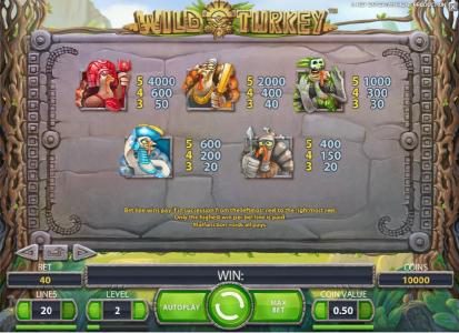 slot game symbols paytable