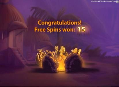 15 free spins awarded