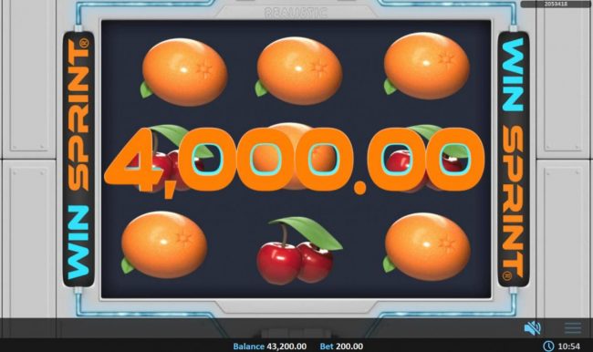 Total bonus round payout 4000 coins