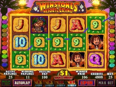 Multiple winning paylines triggers a big win!
