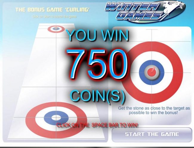 Get the stone as close to the center as possible. Bonus feature pays out a total of 750 coins.