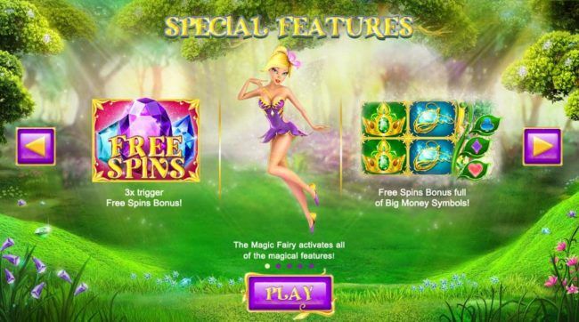 Special Features Free Spins Bonus and Free Spins Bonus full of Big Money Symbols!.