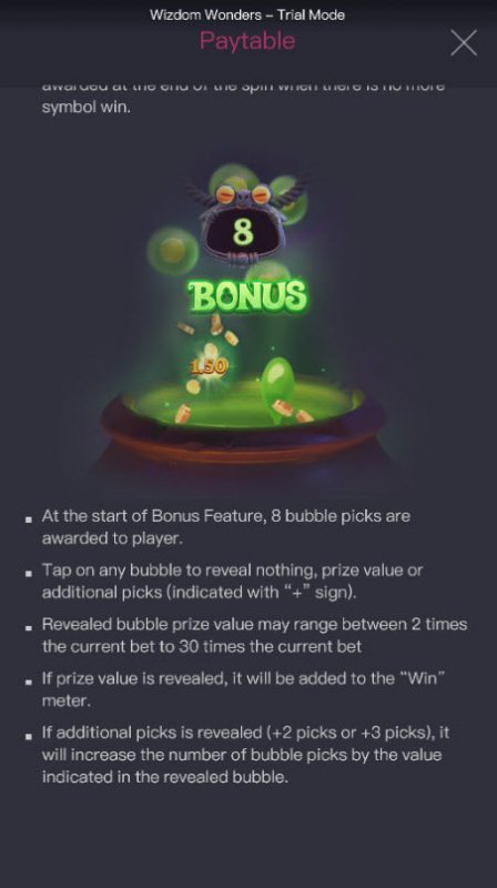 Bonus Game Rules