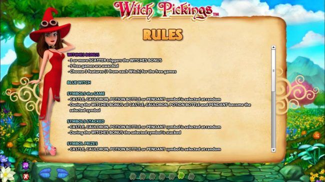 Game Rules Part 1 - Witches Bonus and Blue Witch Rules