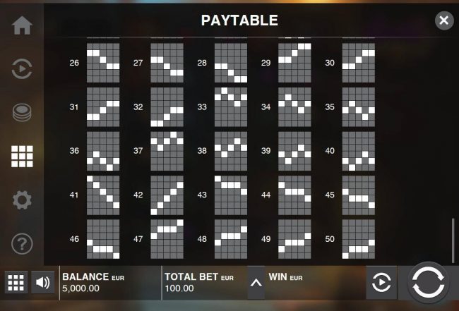 Paylines 26-50
