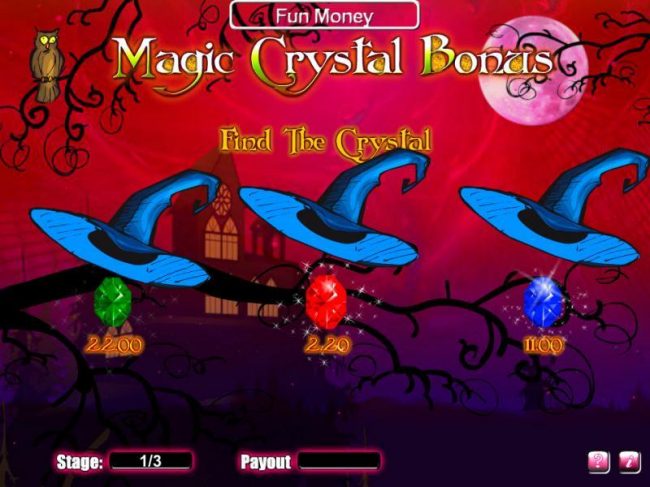 Magic Crystal Bonus - Select which wizard hat contain a crystal.