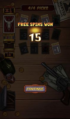 15 Free Spins Awarded