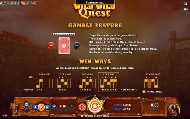 Red or Black Gamble Feature