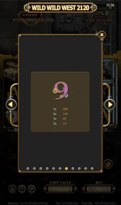 Low Value Symbols Paytable