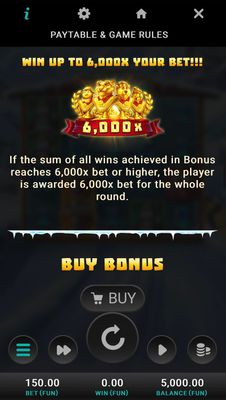 Win up to 6,000x