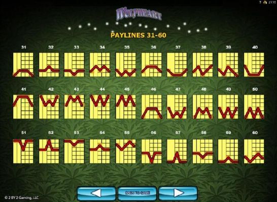 Payline Diagrams 31 to 60