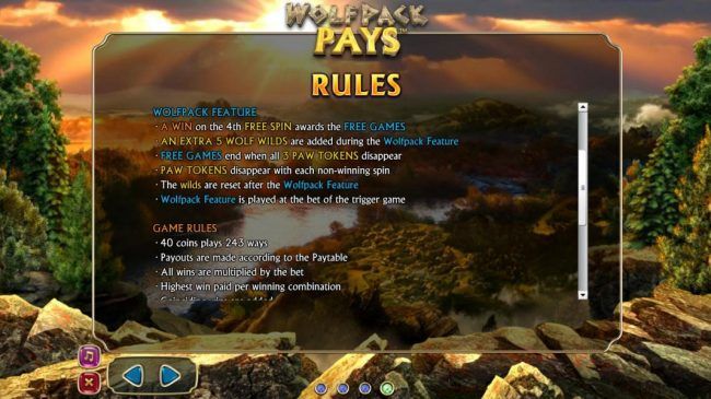 Wolfpack Feature and Game Feature Game Rules