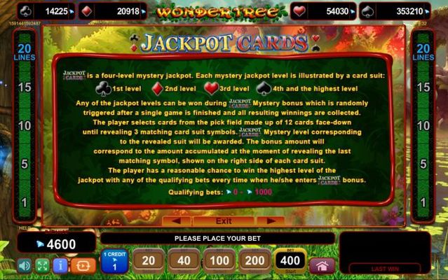 Jackpot Cards Progressive Rules