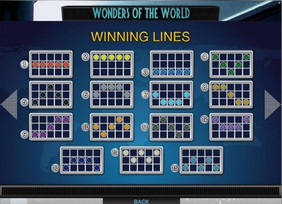 Payline Diagrams 1-15