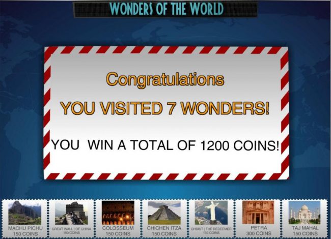 Bonus feature pays out a total of 1200 coins.