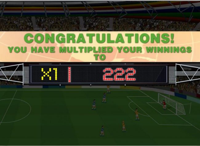 Bonus feature pays out 222 coins.