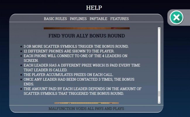 Find Your Ally Bonus Rules