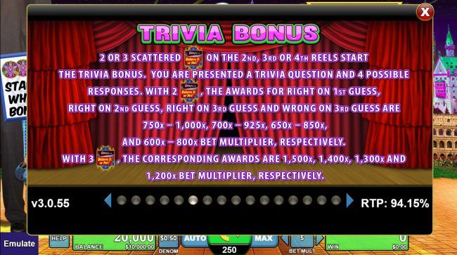 Trivia Bonus