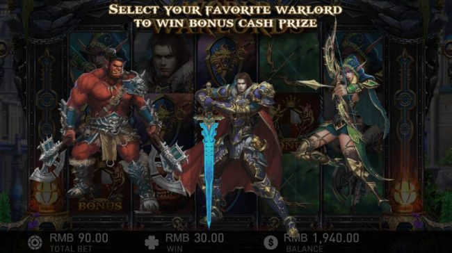 Select your favorite warlord to win bonus cash prize