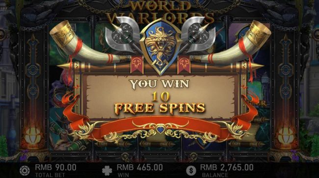 10 Free Spins Awarded