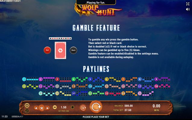 Red or Black Gamble Feature