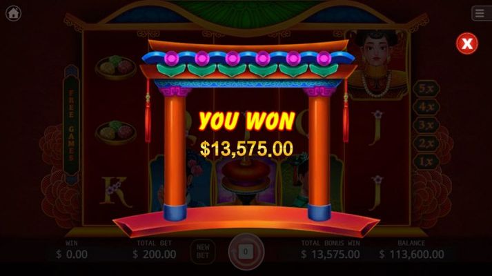 Total free spins payout