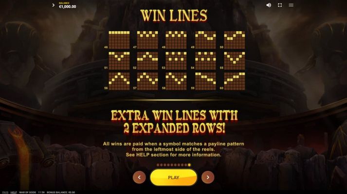 Extra Win Lines with 2 Expanded Row