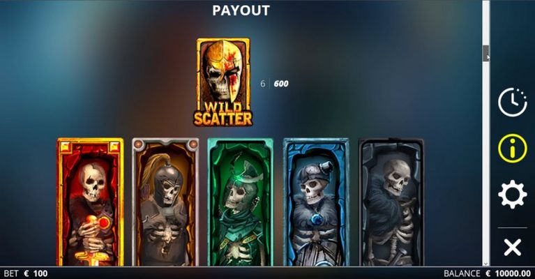 Warrior Graveyard xNudge :: Paytable