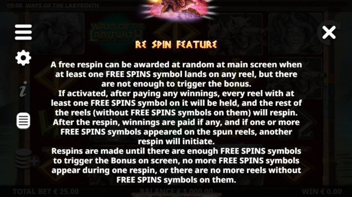 Ways of the Labyrinth :: Respin Feature Rules